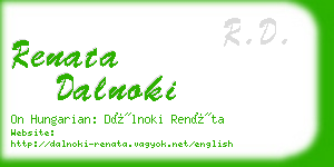 renata dalnoki business card